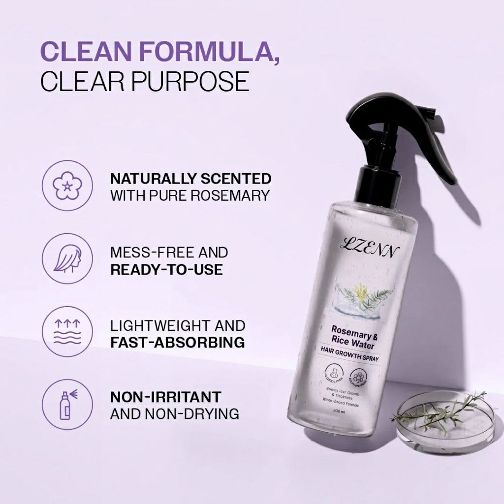 Rosemary Water with Rice Water |100% Natural Extract